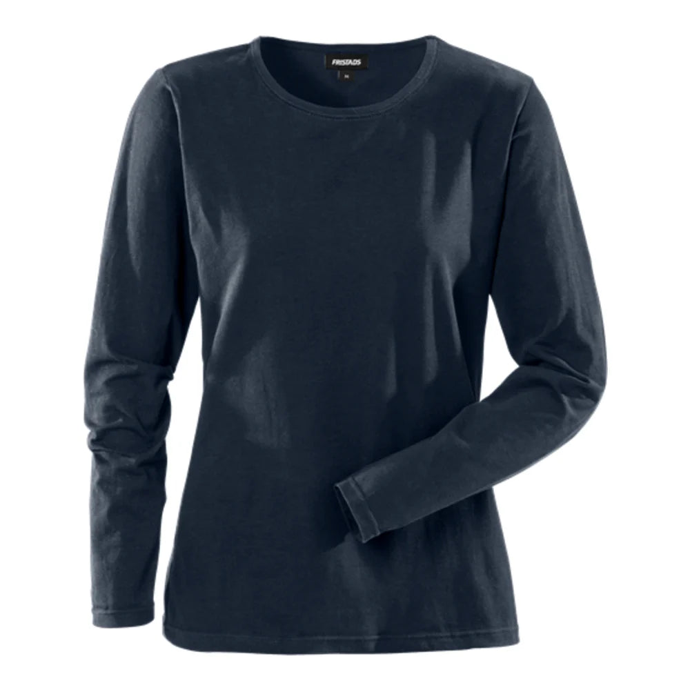 Fristads Stretch T-Shirt Met Lange Mouwen Dames 1927 Ela Donker Marineblauw