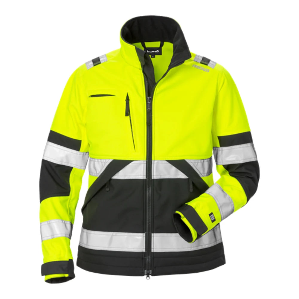 Fristads High Vis Softshelljack Dames Klasse 2 4183 Wyh High Vis Geel Zwart