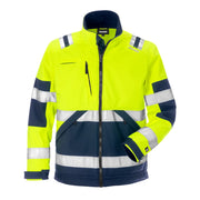 Fristads High Vis Softshelljack Klasse 2 4083 Wyh High Vis Geel Marineblauw