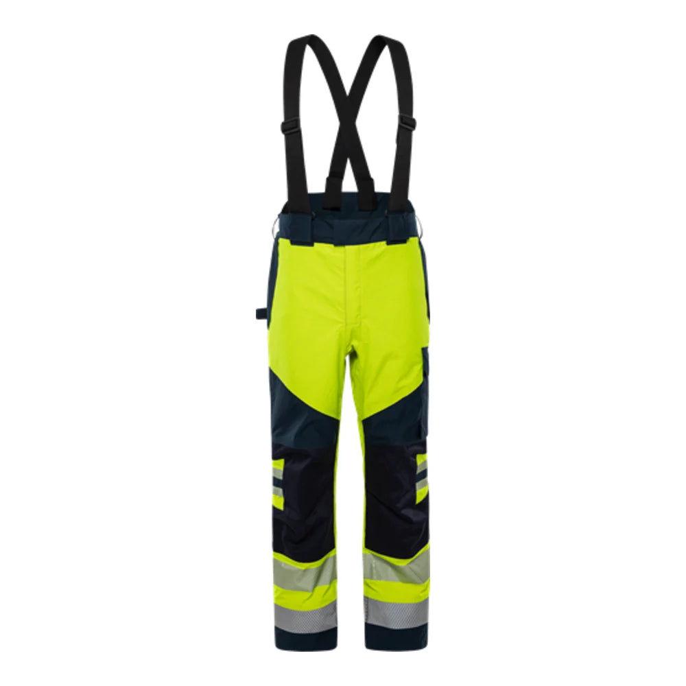 Fristads Flamestat High Vis Gore-Tex Pyrad® Shellbroek Klasse 2 2095 Gxe High Vis Geel Marineblauw