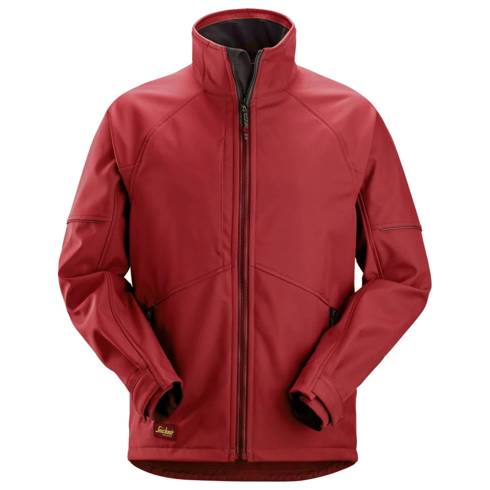 Snickers 1258 Allroundwork Softshell Werkjas 1604 Chili Red Black