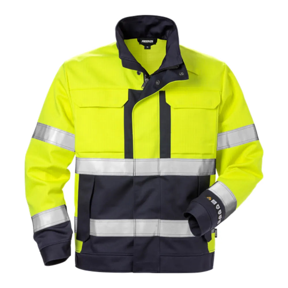 Fristads Flame High Vis Jack Klasse 3 4584 Flam High Vis Geel Marineblauw
