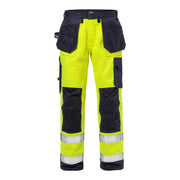 Fristads Flame High Vis Werkbroek Klasse 2 2584 Flam High Vis Geel Marineblauw
