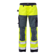 Fristads Flame High Vis Broek Klasse 2 2585 Flam High Vis Geel Marineblauw