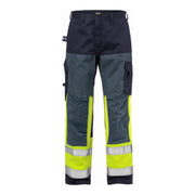 Fristads Flame High Vis Broek Klasse 1 2587 Flam High Vis Geel Marineblauw