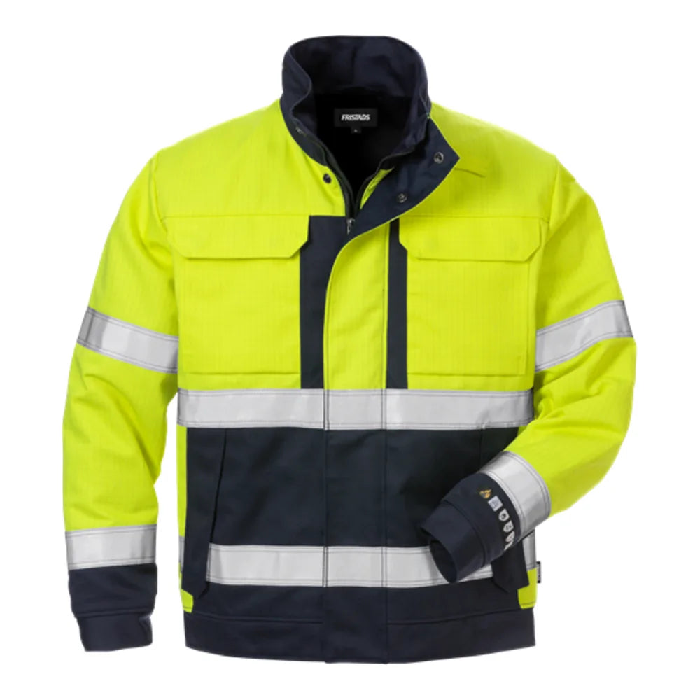 Fristads Flame High Vis Winterjack Klasse 3 4588 Flam High Vis Geel Marineblauw