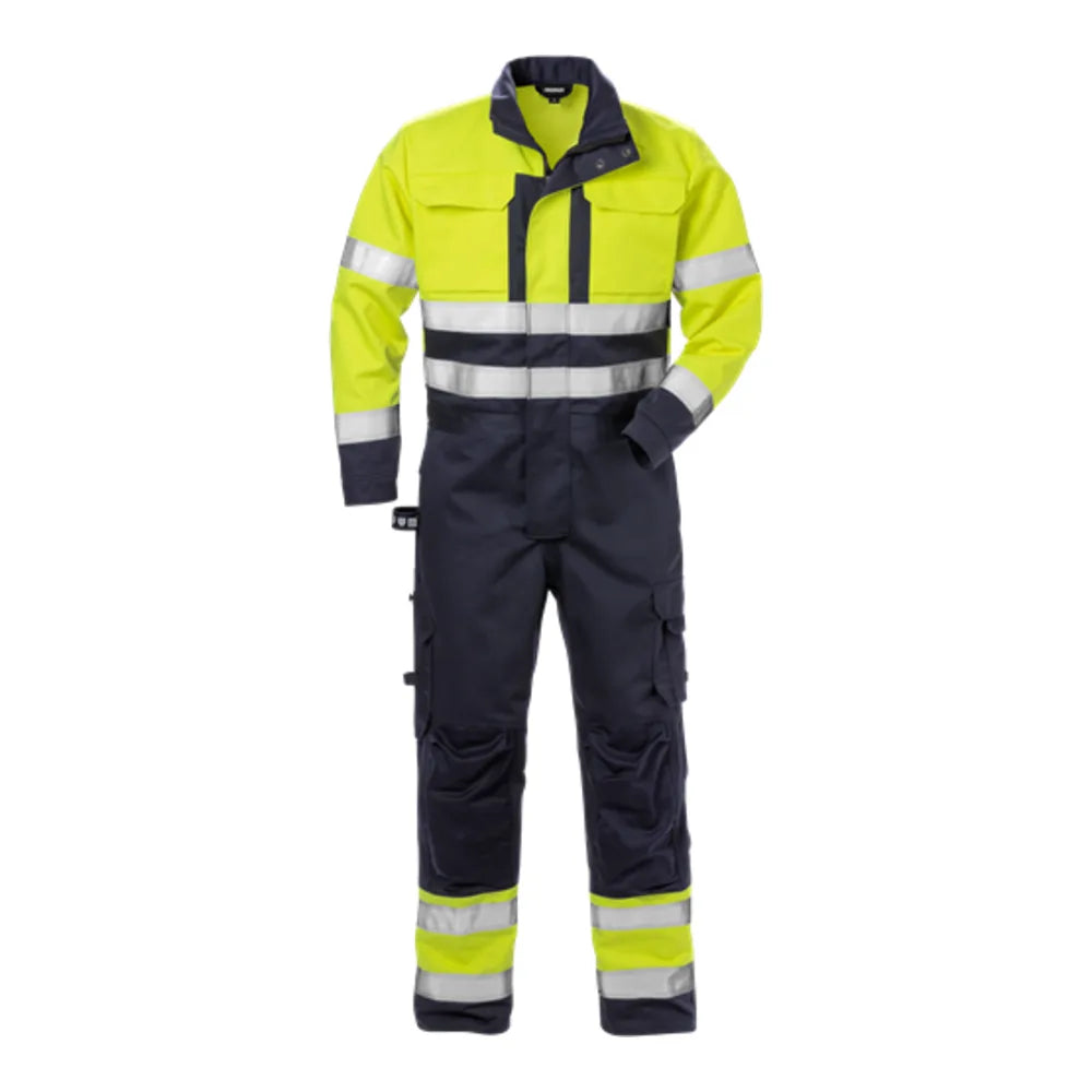 Fristads Flame High Vis Overall Klasse 3 8084 Flam High Vis Geel Marineblauw