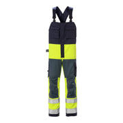 Fristads Flame High Vis Amerikaanse Overall Klasse 2 1584 Flam High Vis Geel Marineblauw
