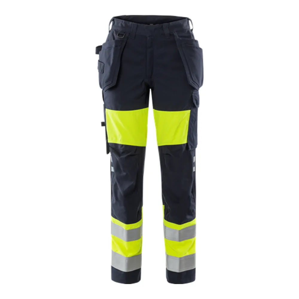 Fristads Flamestat High Vis Werkbroek Dames Klasse 1 2777 Aths High Vis Geel Marineblauw