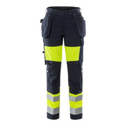 Fristads Flamestat High Vis Werkbroek Dames Klasse 1 2777 Aths High Vis Geel Marineblauw
