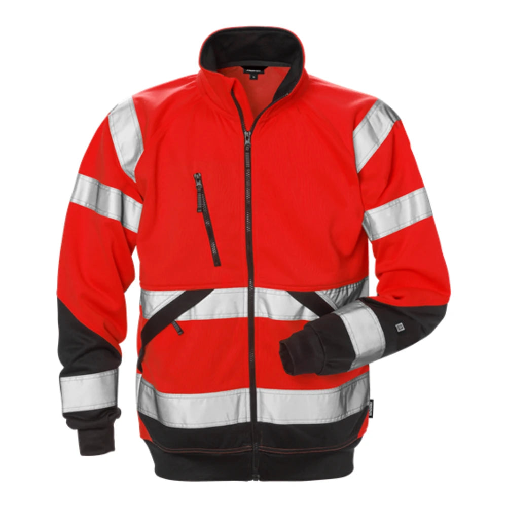 Fristads High Vis Sweatjack Klasse 3 7426 Shv High Vis Rood Zwart