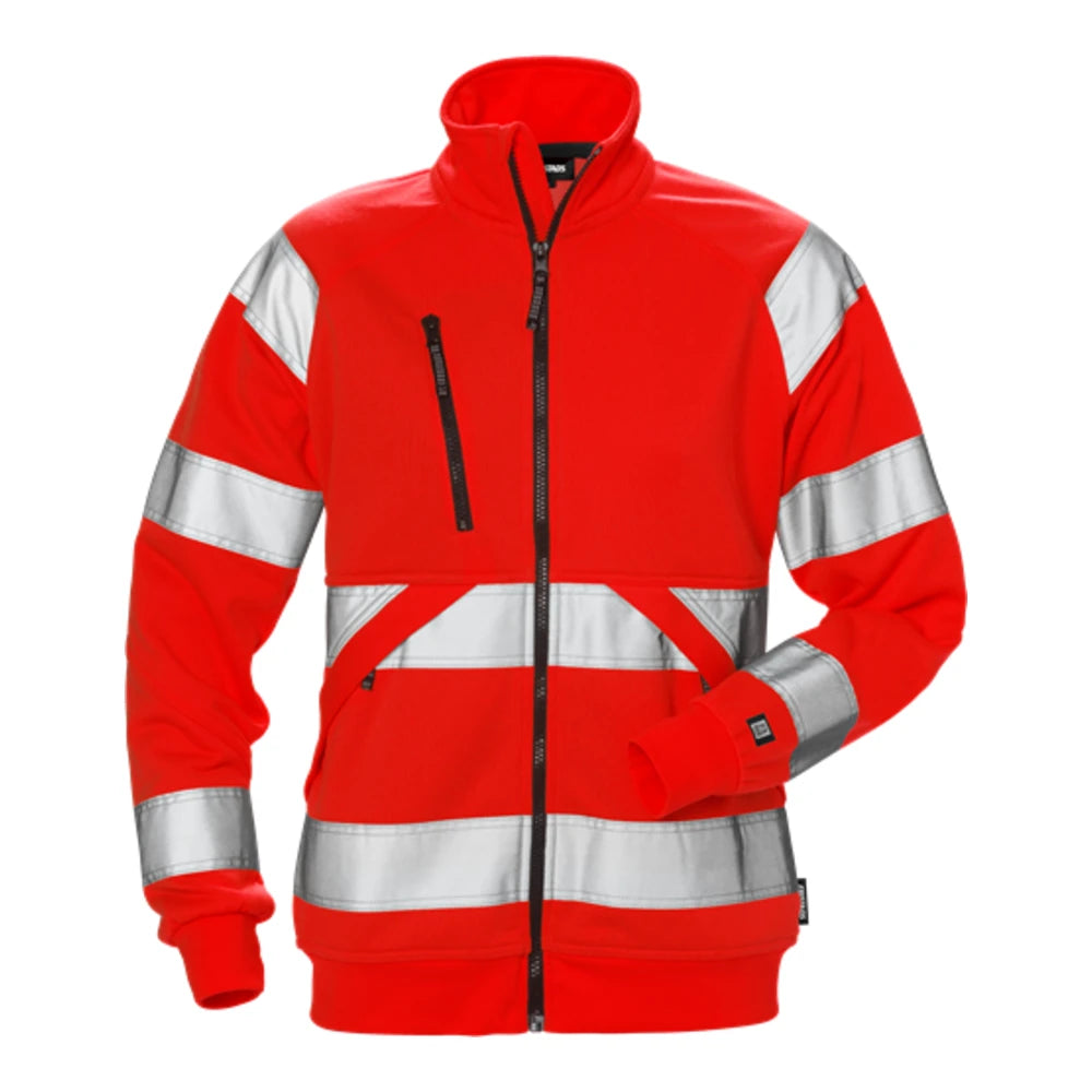 Fristads High Vis Sweatjack Dames Klasse 3 7427 Shv High Vis Rood