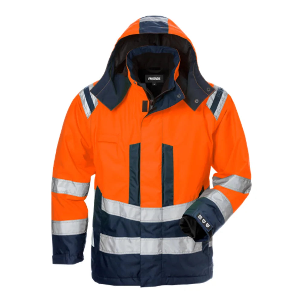 Fristads High Vis Airtech® Winterjack Dames Klasse 3 4037 Gtt High Vis Oranje Marineblauw