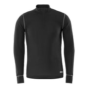 Fristads T-Shirt Lange Mouwen Met Korte Rits 789 Of Zwart