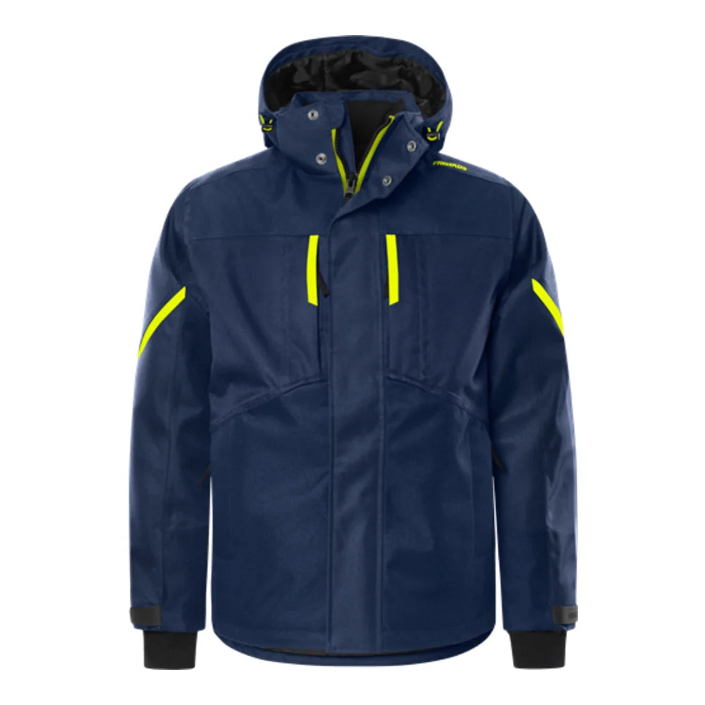 Fristads Airtech® Winterjack 4058 Gtc Marineblauw Geel