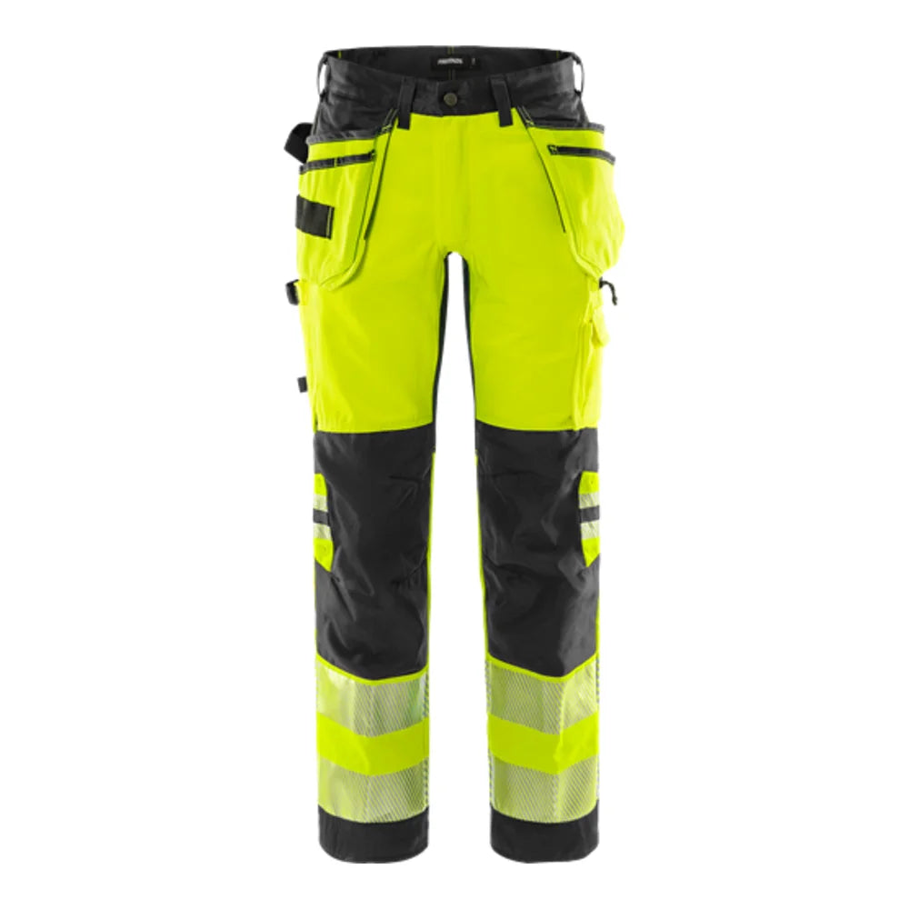 Fristads High Vis Werkbroek Stretch Klasse 2 2707 Plu High Vis Geel Zwart