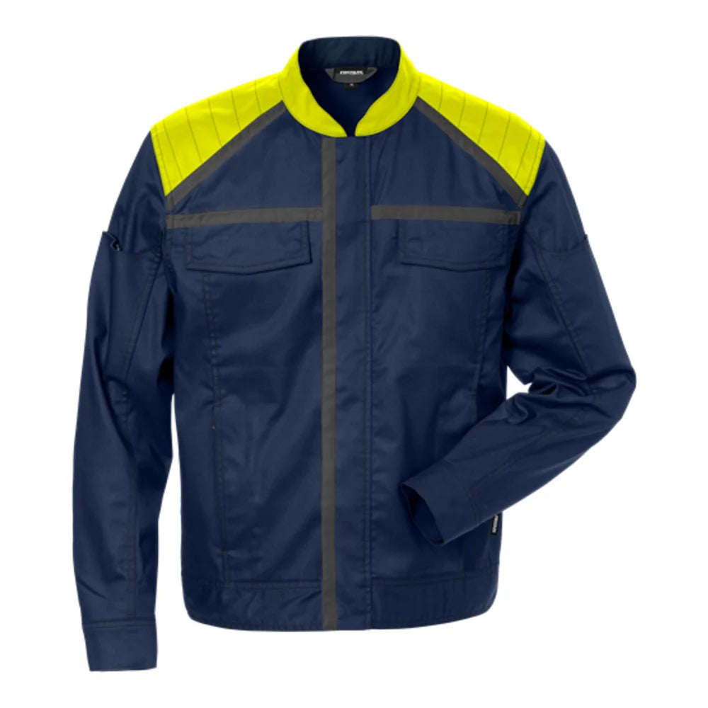 Fristads Jack 4555 Stfp Marineblauw Geel
