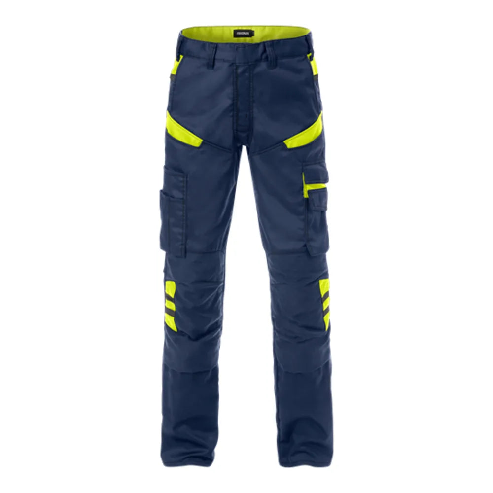 Fristads Broek 2555 Stfp Marineblauw Geel