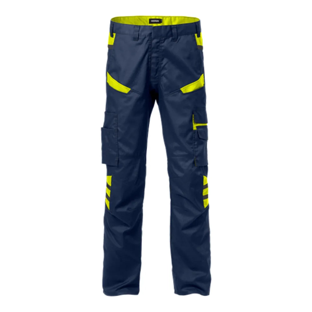 Fristads Broek 2552 Stfp Marineblauw Geel