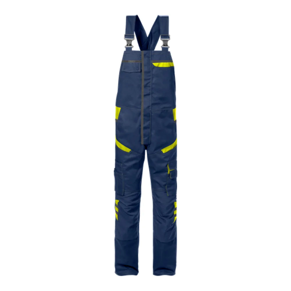 Fristads Amerikaanse Overall 1555 Stfp Marineblauw Geel