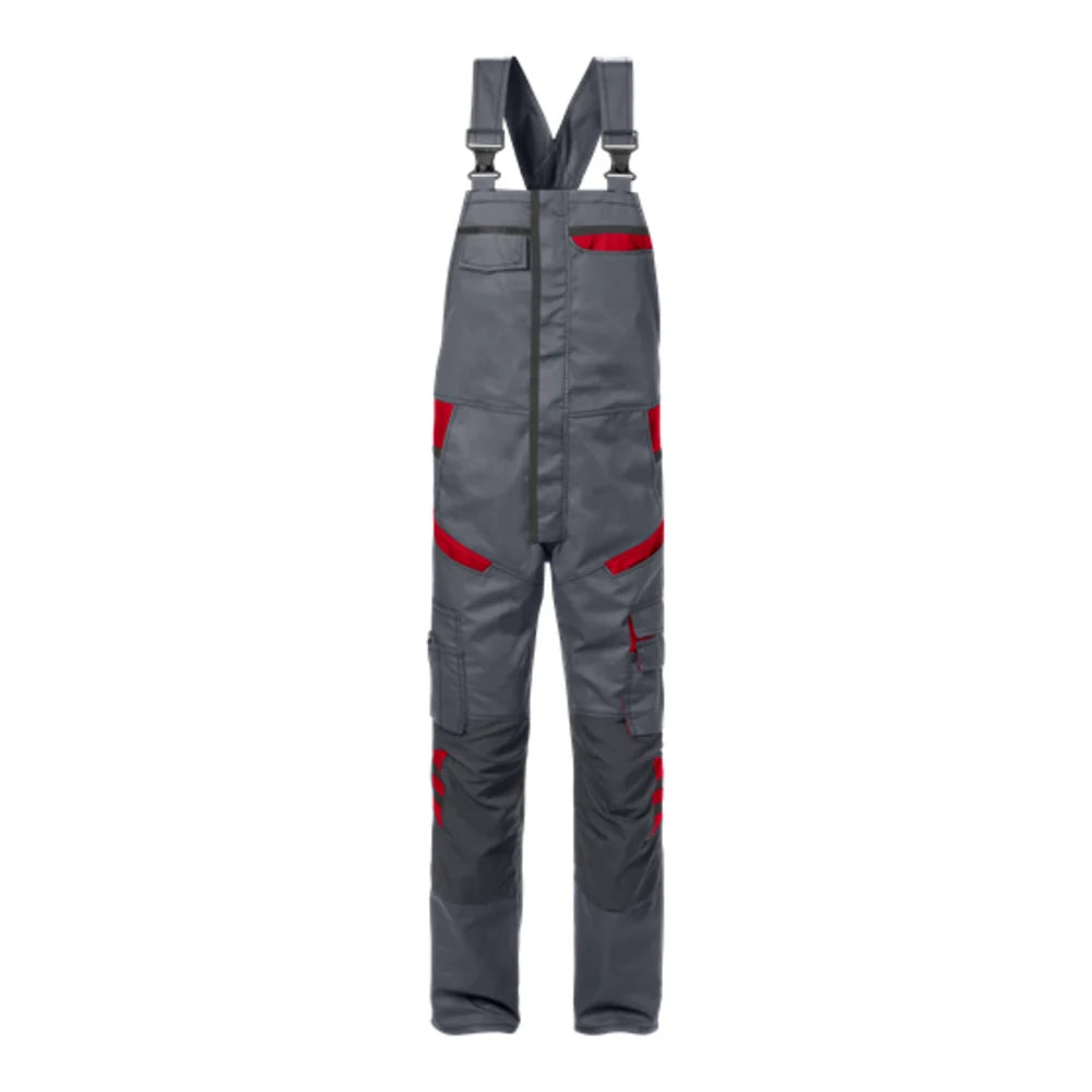 Fristads Amerikaanse Overall 1555 Stfp Grijs Rood