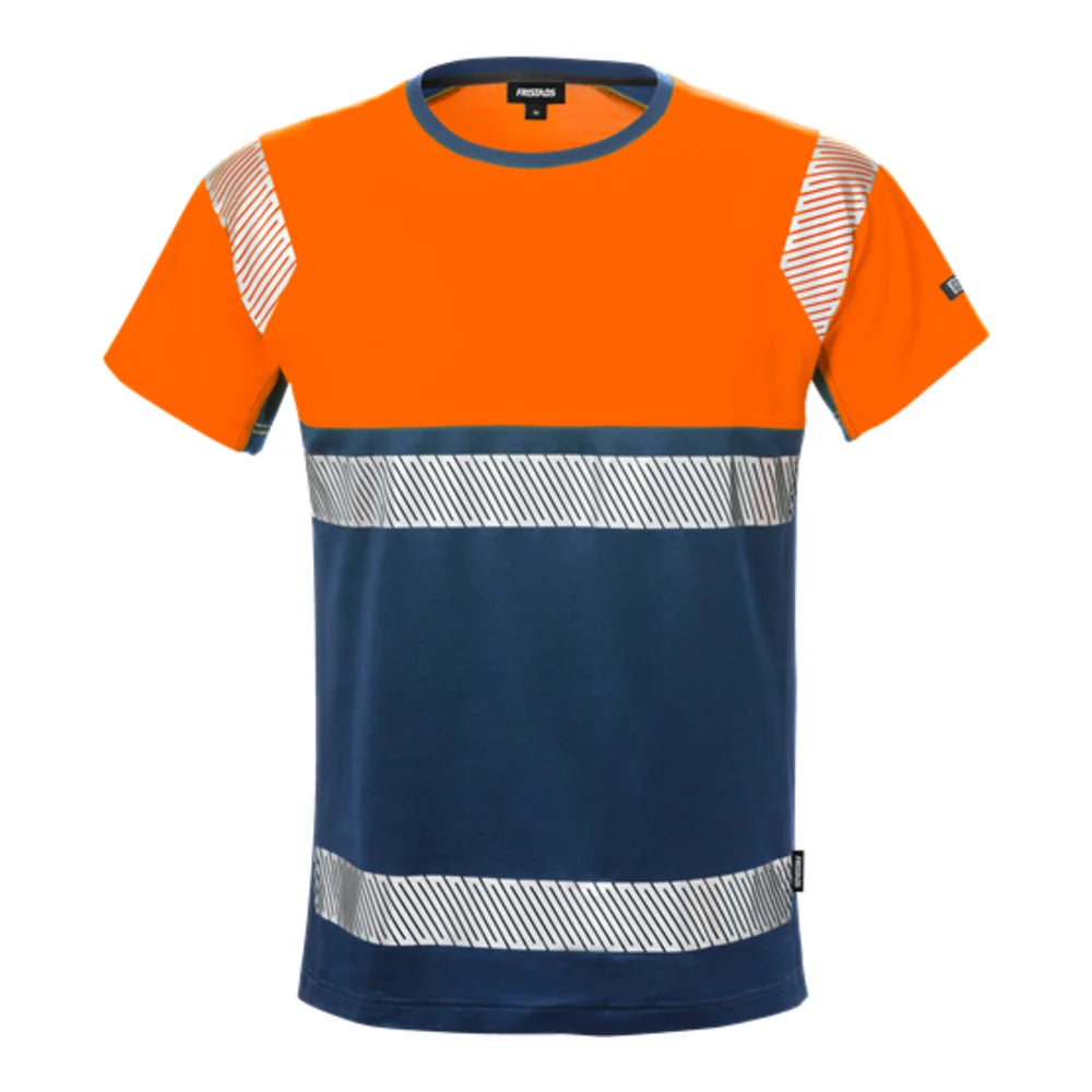 Fristads High Vis T-Shirt Klasse 1 7518 Thv High Vis Oranje Marineblauw