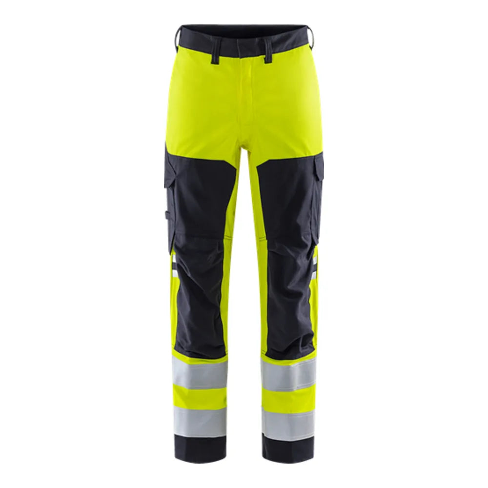Fristads Flamestat High Vis Broek Stretch Klasse 2 2161 Athf High Vis Geel Marineblauw