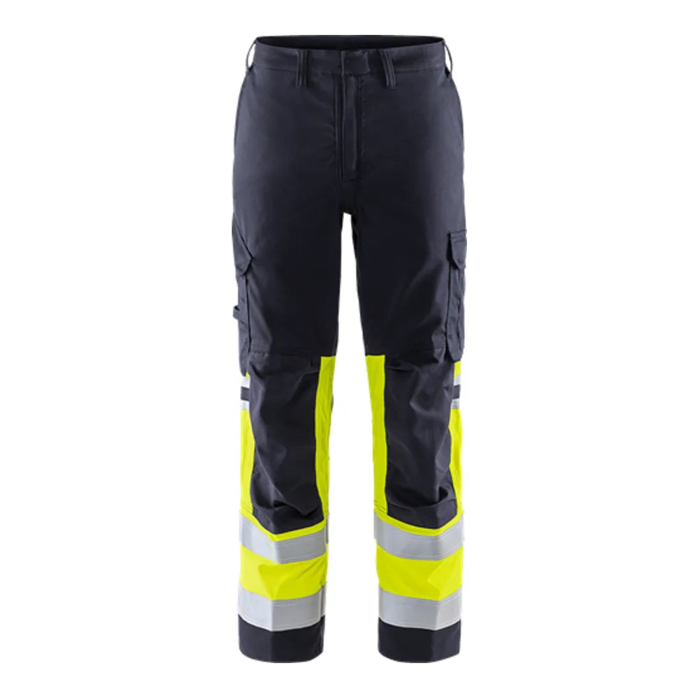 Fristads Flamestat High Vis Broek Stretch Klasse 1 2162 Athf High Vis Geel Marineblauw