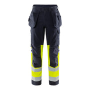 Fristads Flamestat High Vis Werkbroek Stretch Klasse 1 2163 Athf High Vis Geel Marineblauw