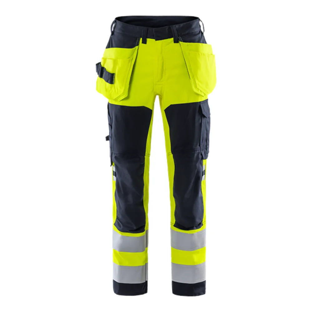 Fristads Flamestat High Vis Werkbroek Stretch Klasse 2 2167 Athf High Vis Geel Marineblauw