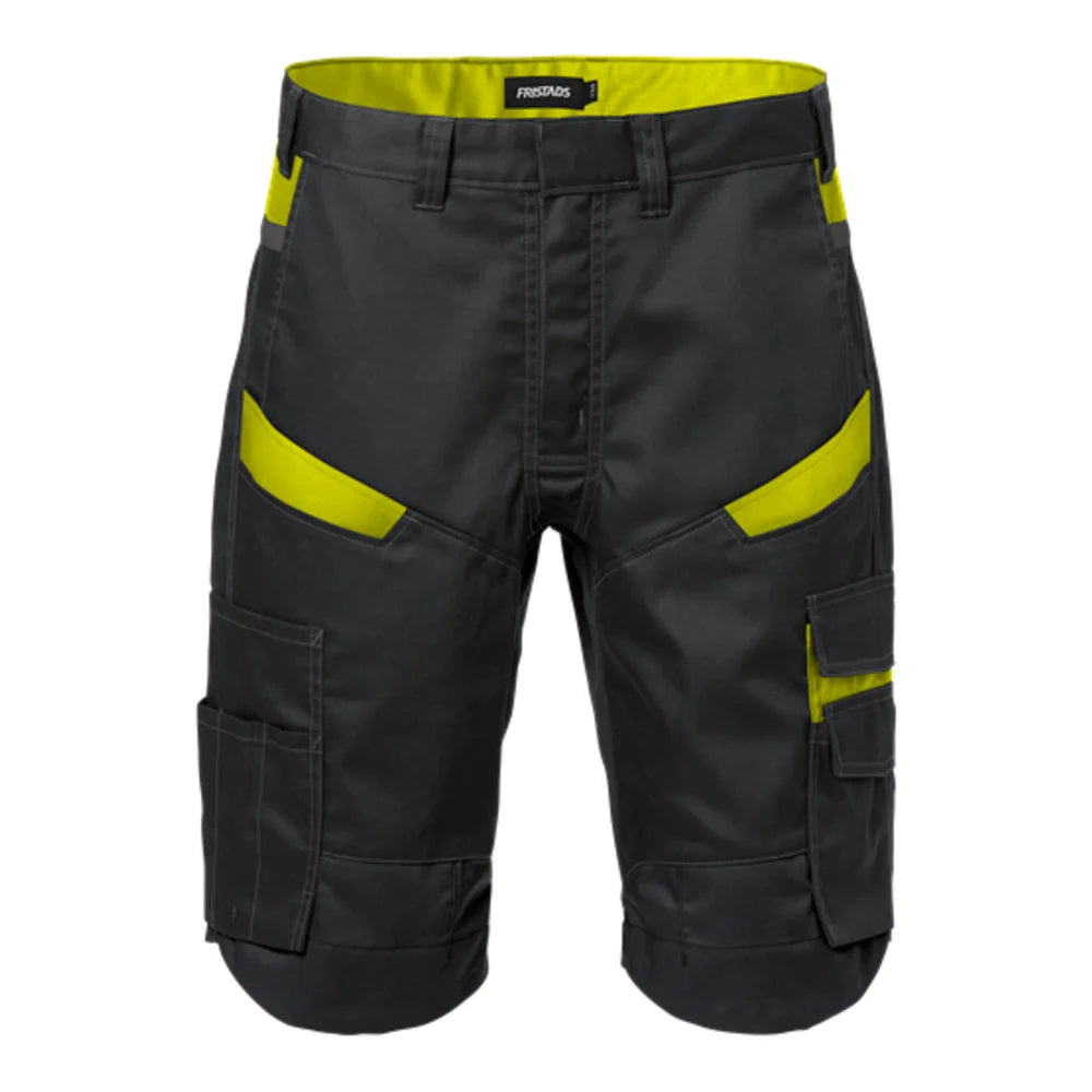 Fristads Korte Broek 2562 Stfp Zwart Geel