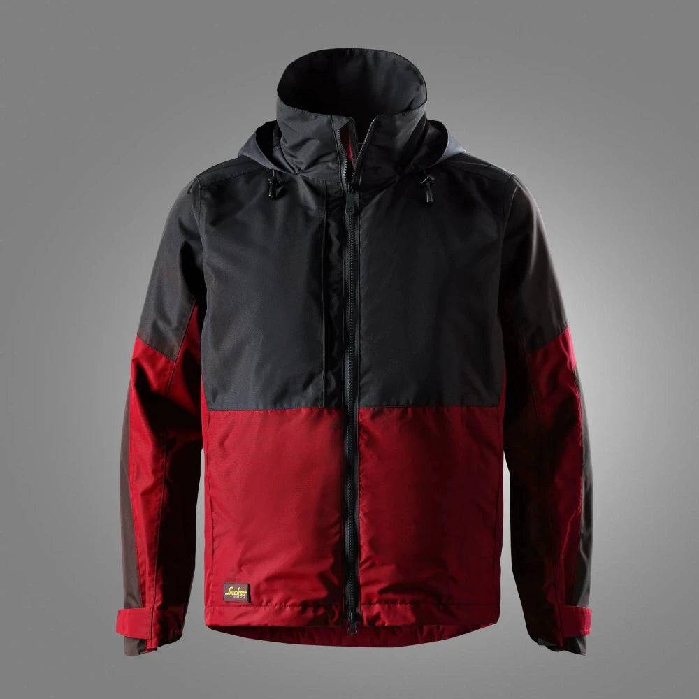 Snickers 1304 Allroundwork Waterdichte Shell Werkjas 1604 Chili Red Black