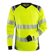 Fristads Flamestat High-Vis T-Shirt Dames Klasse 3 7357 Tfl High Vis Geel Marineblauw