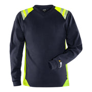 Fristads Flamestat T-Shirt Lange Mouwen Dames 7358 Tfl Marineblauw Geel