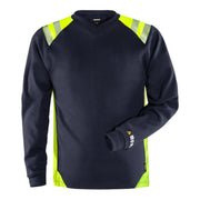 Fristads Flamestat T-Shirt Lange Mouwen 7360 Tfl Marineblauw Geel