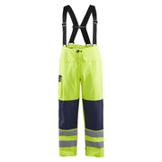 Blaklader 1313 2022 High Vis Regenbroek Vlamvertragend Level 2 High Vis Geel Marineblauw