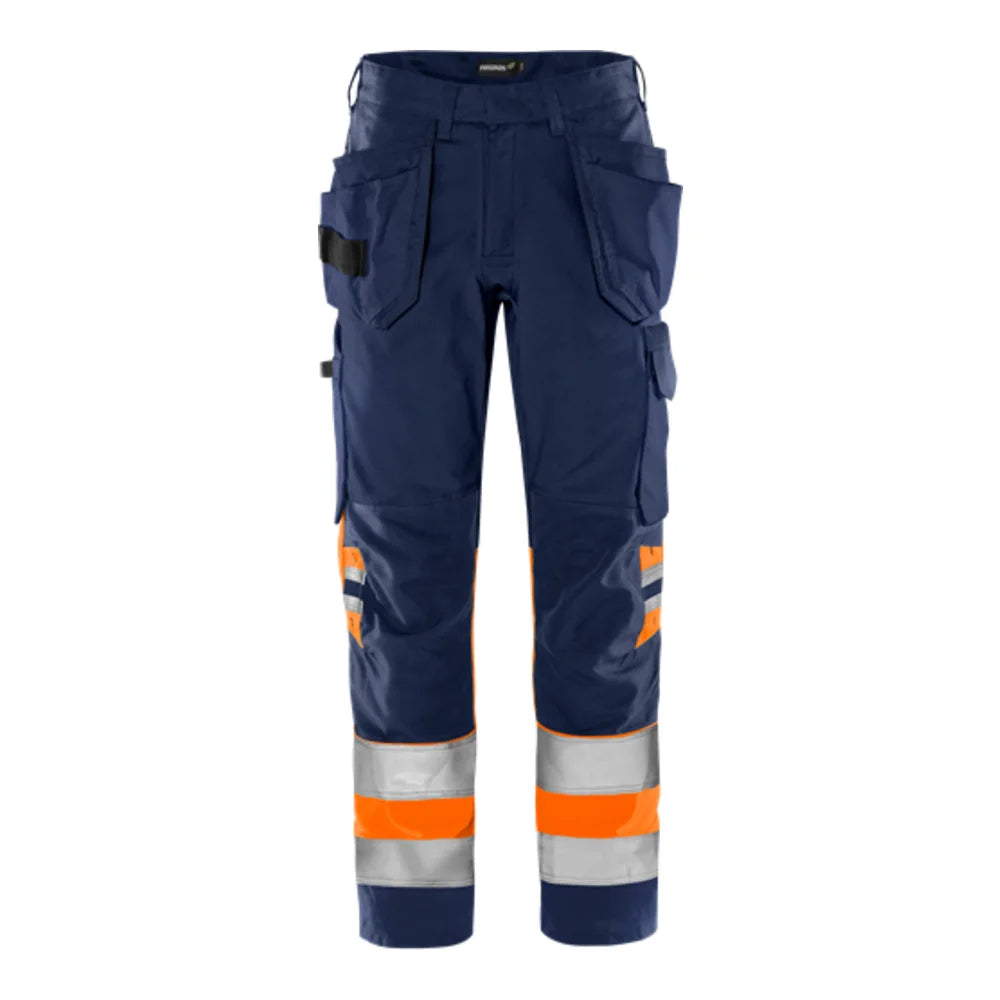 Fristads High Vis Green Werkbroek Klasse 1 2640 Gplu High Vis Oranje Marineblauw