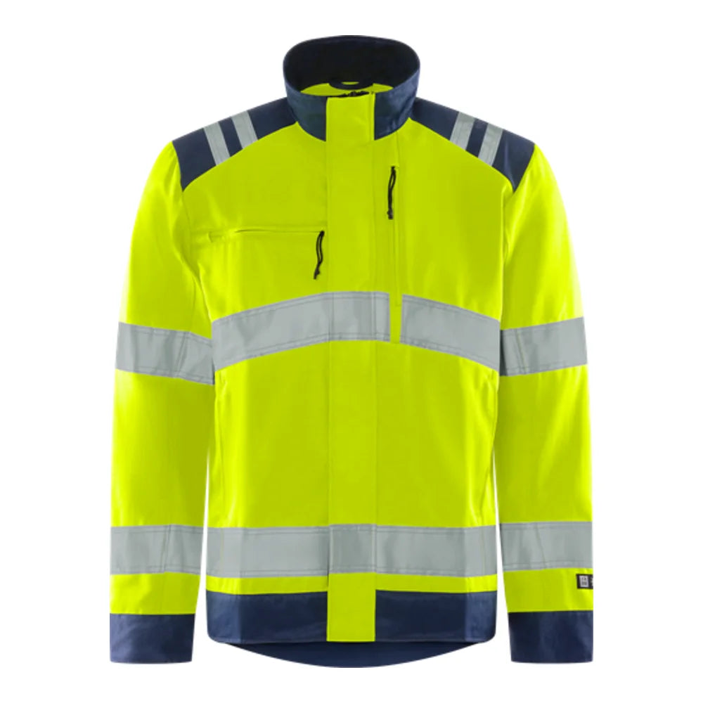Fristads High Vis Green Jack Klasse 3 4067 Gplu High Vis Geel Marineblauw