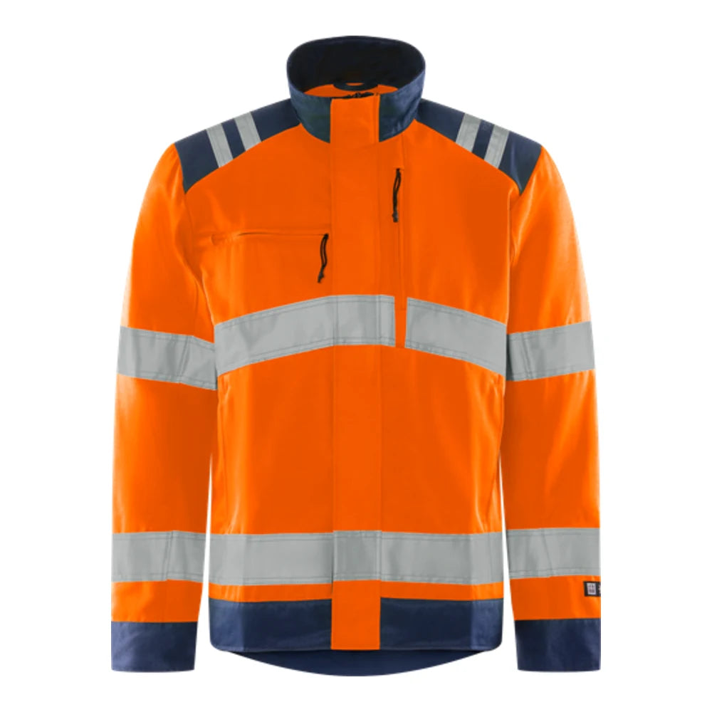 Fristads High Vis Green Jack Klasse 3 4067 Gplu High Vis Oranje Marineblauw