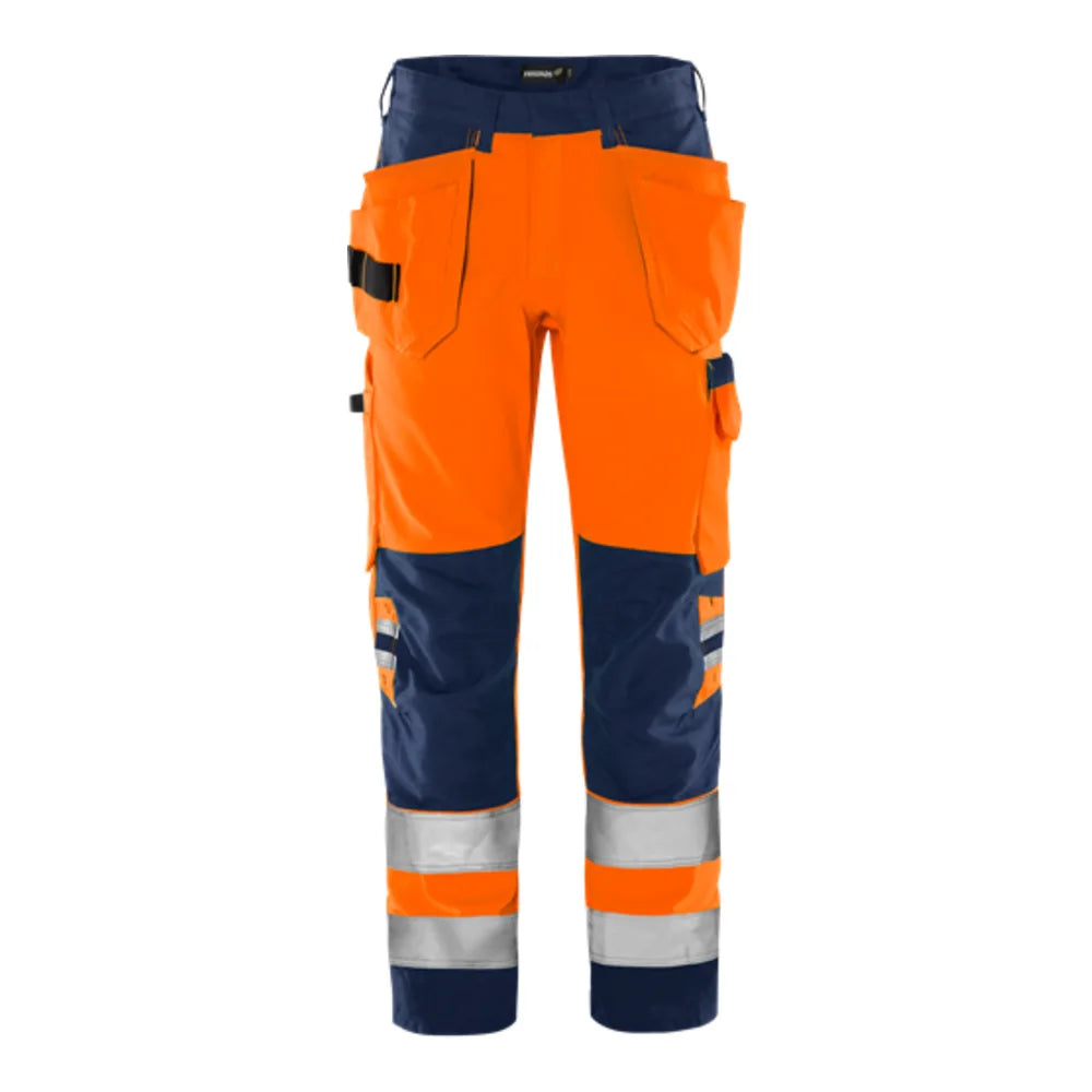 Fristads High Vis Green Werkbroek Klasse 2 2641 Gplu High Vis Oranje Marineblauw