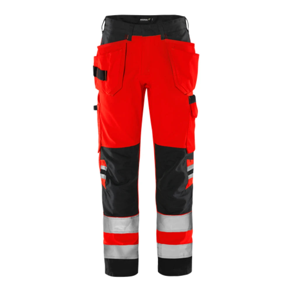 Fristads High Vis Green Werkbroek Klasse 2 2641 Gplu High Vis Rood Zwart