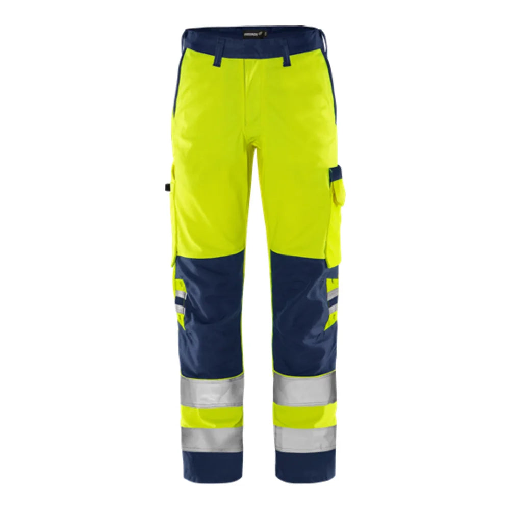 Fristads High Vis Green Broek Klasse 2 2651 Gplu High Vis Geel Marineblauw