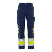 Fristads High Vis Green Broek Dames Klasse 1 2652 Gplu High Vis Geel Marineblauw