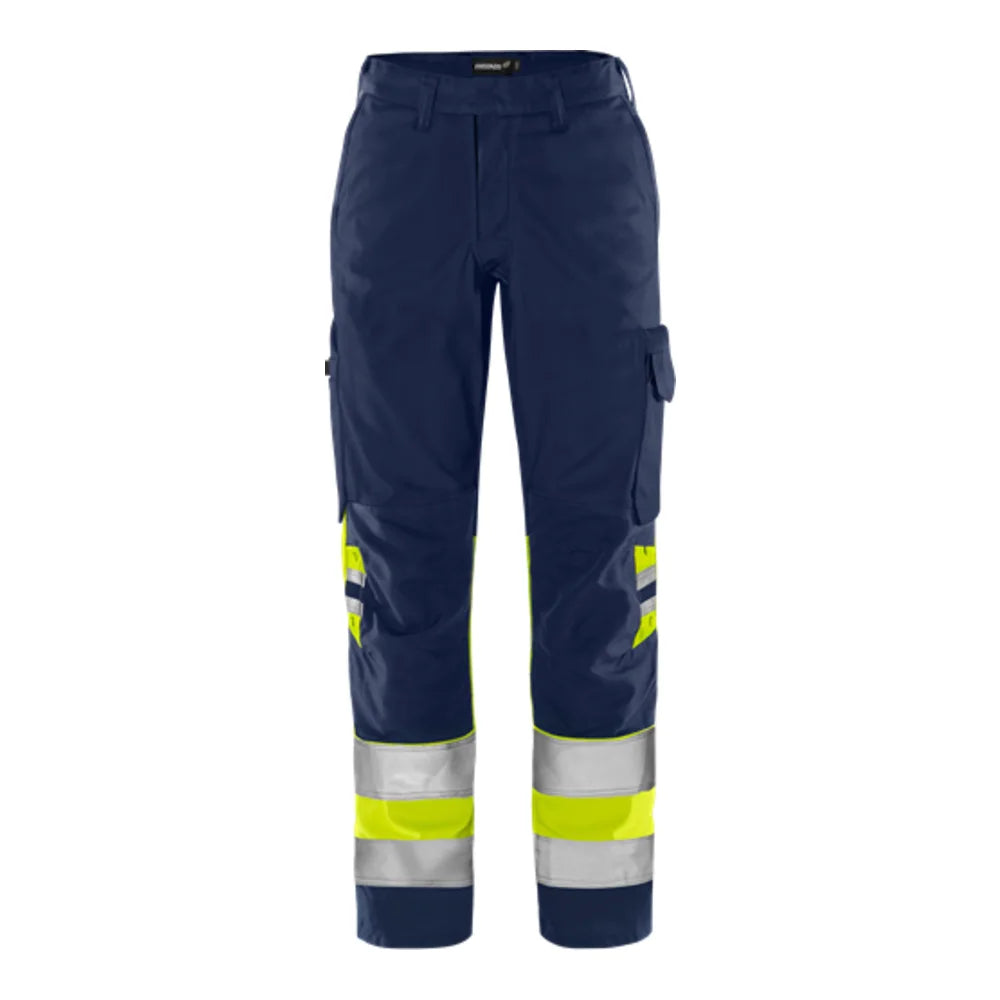 Fristads High Vis Green Broek Dames Klasse 1 2652 Gplu High Vis Geel Marineblauw