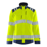 Fristads High Vis Green Jack Dames Klasse 3 4068 Gplu High Vis Geel Marineblauw
