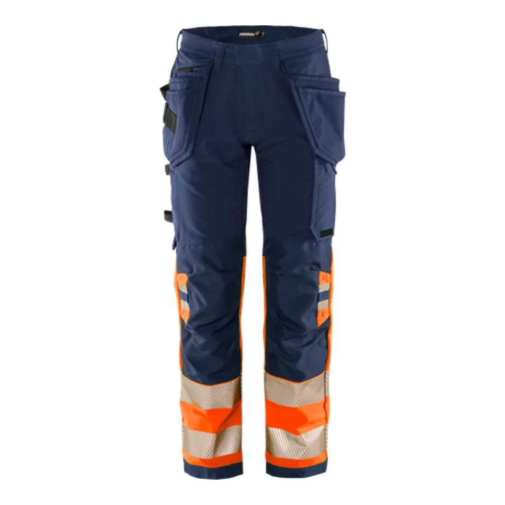 Fristads High Vis Green Werkbroek Stretch Klasse 1 2643 Gstp High Vis Oranje Marineblauw