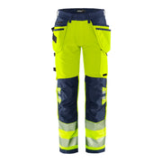 Fristads High Vis Green Werkbroek Stretch Klasse 2 2644 Gstp High Vis Geel Marineblauw