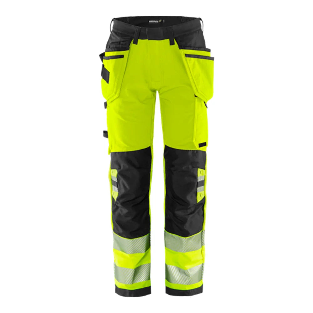 Fristads High Vis Green Werkbroek Stretch Klasse 2 2644 Gstp High Vis Geel Zwart