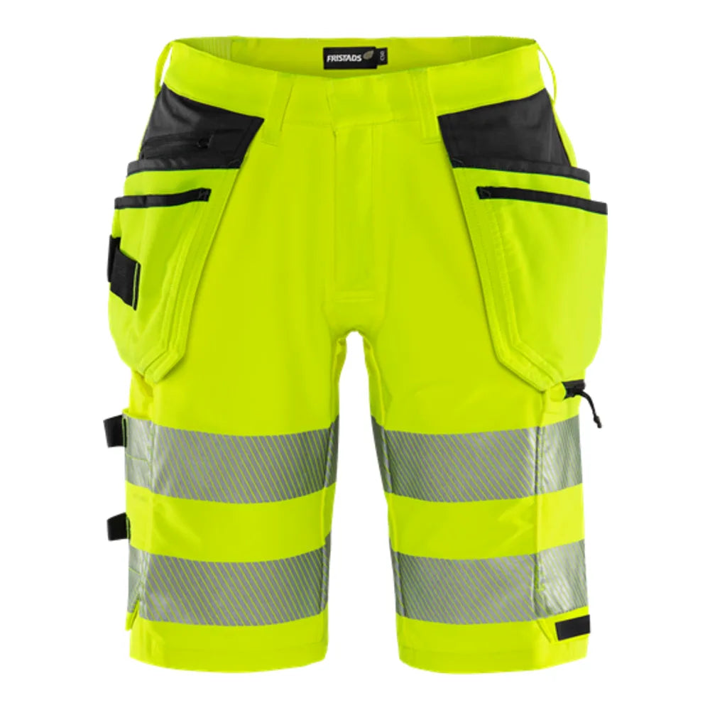 Fristads High Vis Green Stretch Korte Broek Klasse 2 2646 Gstp High Vis Geel Zwart