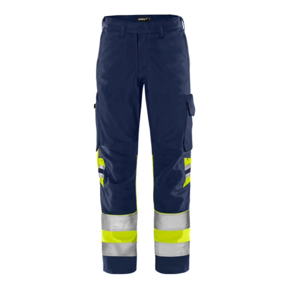 Fristads High Vis Green Broek Klasse 1 2649 Gplu High Vis Geel Marineblauw